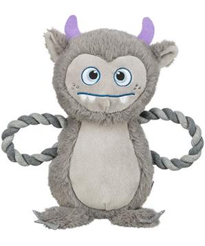 Levně Be Eco Monster - příšerka, hračka/přetahovadlo pro psy, 33 cm, polyester/bavlna, šedá 1 ks