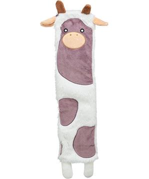 Levně Be Eco kráva, recyklovaná hračka pro psy, šustící, 51 cm, polyester, bílá/fialová 1 ks/51 cm