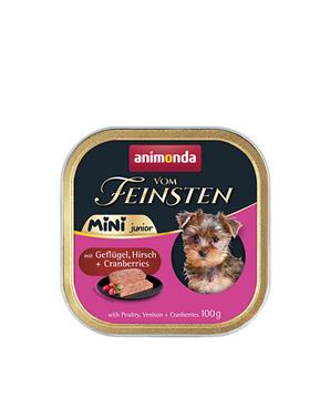 Levně ANIMONDA paštika Vom Feinsten MINI Junior - drůbeží, zvěřina, brusinky pro psy 100g