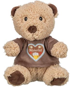 Levně Oktoberfest Teddy, plyšový medvídek bez zvuku, béžová/hnědá - LIMITOVANÁ NABÍDKA 27 cm