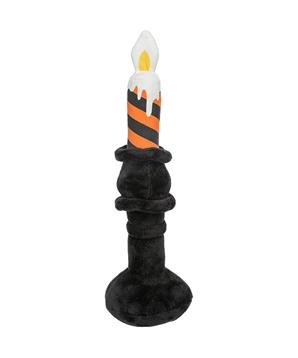 Levně Svícen HALLOWEEN, plyšová hračka se zvukem, černá/oranžová - LIMITOVANÁ NABÍDKA 1ks/33cm