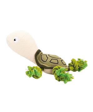 Levně Mořská želva, látková hračka s bavlněnými uzly, HIPHOP DOG, zelená/krémová 30 cm
