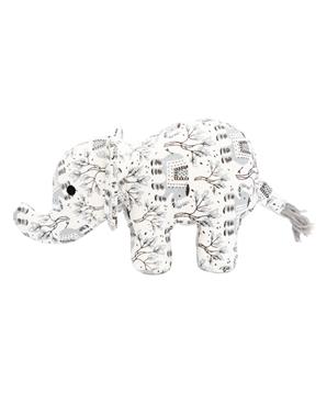 Slon, látková robustní hračka proy, HIPHOP DOG, bílá s potiskem ps