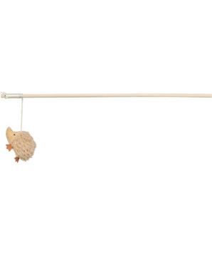Vánoční hrací prut s ježkem a catnipem, plyš/dřevo, béžová/zlatá