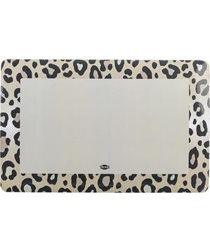 Prostírání pod misky LEO,  44 x 28 cm, šedá, hnědá/leopardí
