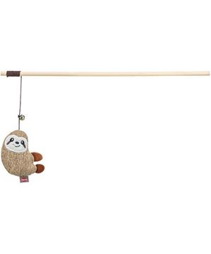 Hrací prut s lenochodem, catnip, plyš/dřevo