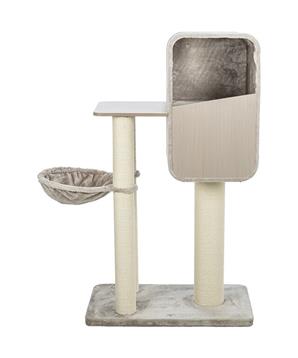 Škrabadlo MARINA, jeskyně, podesta, hamaka, 132 cm, šedá