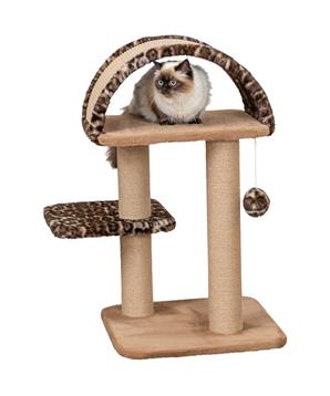 Levně Škrabadlo LEO, 2 podesty, oblouk, míček, 85 cm, hnědá 1 ks
