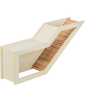 Pozorovací box s tunelem, 36 x 17 cm, přírodní dřevo