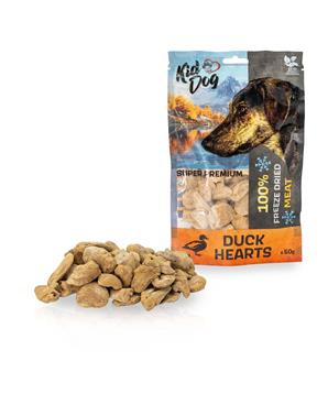 Levně KIDDOG SUPER PREMIUM 100% kachní srdíčka sušená mrazem 50g