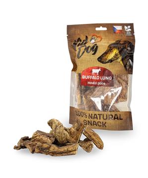 Levně KIDDOG 100% Natural Snack, hovězí plíce 4-8 cm 80g