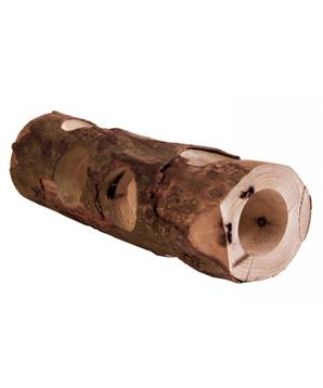 Dřevěný tunel přírodní dřevo pro hlodavce 7 x 30 cm