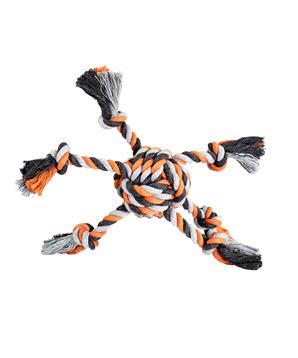 Míč OCTOPUS HipHop bavlněný 6 ramen, šedá, tm.šedá, oranžová