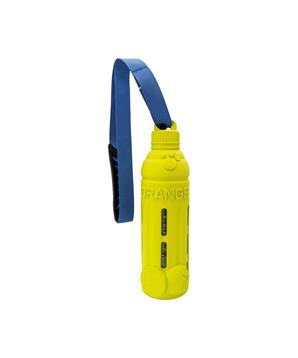 Levně Lahev "ORANGE" z tvrdé přírodní gumy 26 / 65 cm, na popruhu, HipHop Dog 1 ks