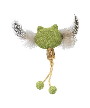Levně Catnipová kočička s peříčky 5 / 15 cm, HipHop Cat 1 ks