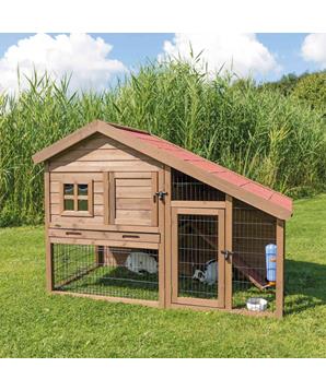 Natura dřevěný dům s výběhem pro králíky 151x107x80 cm