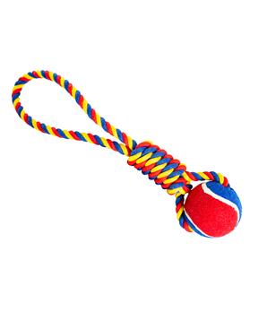 Vrhací přetahovadlo HipHop s tenisákem 6 cm, 36 cm /130 g zelená, modrá, žlutá