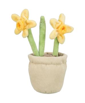 Narcisy v květináči, plyšová hračka pro psy, 25 cm - LIMITOVANÁ NABÍDKA