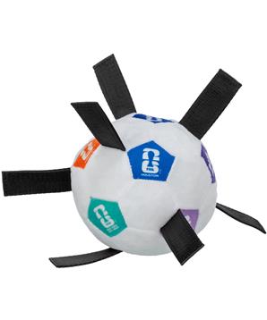 Levně FIFA 2026 měkký aportovací míč s úchyty, 12 cm, bílá/barevná/černá - LIMITOVANÁ NABÍDKA 1ks