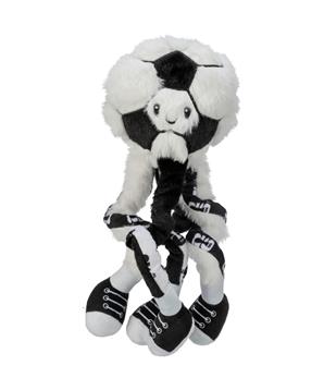 Levně FIFA 2026 fotbalový míč s nožičkami, 32 cm, chlupatý plyš, bílá/černá - LIMITOVANÁ NABÍDKA 1ks