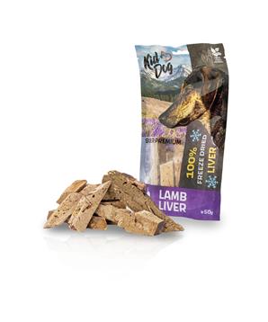 Levně KIDDOG SUPER PREMIUM 100% jehněčí játra sušená mrazem 50g