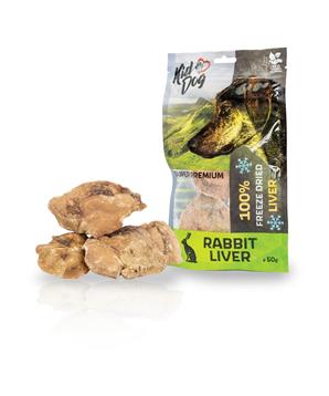 Levně KIDDOG SUPER PREMIUM 100% králičí játra v celku sušená mrazem 50g