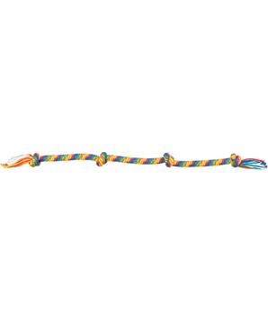 Levně Hrací činka / přetahovadlo 122 cm, 4 uzly, multikolor - LIMITOVANÁ NABÍDKA 122cm/4 uzly