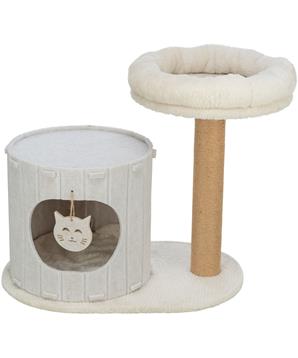 Levně Škrabadlo FILIA s filcovým domkem, 58 × 37 cm, výška: 52 cm, krémová 1 ks