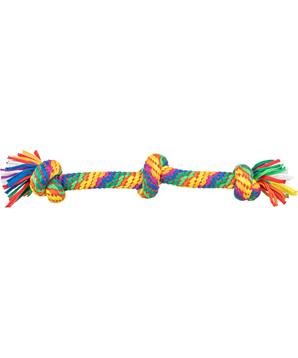 Levně Hrací činka / přetahovadlo 45 cm, 3 uzly, multikolor - LIMITOVANÁ NABÍDKA 45cm/3 uzly