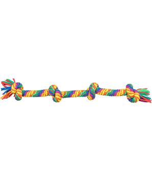 Levně Hrací činka / přetahovadlo 61 cm, 4 uzly, multikolor - LIMITOVANÁ NABÍDKA 61cm/4 uzly