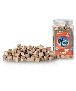 KIDDOG Super Premium 100% freeze dried BEEF CUBES  - čistá hovězí svalovina sušená mrazem 70 g