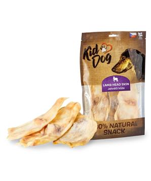 KIDDOG 100% Natural Snack, jehněčí kůže z hlavy