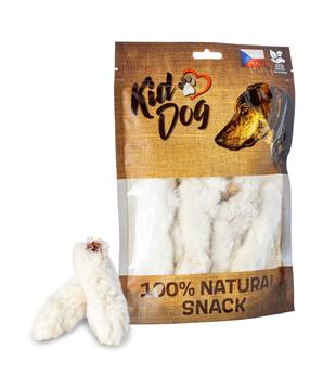 KIDDOG 100% Natural Snack, králičí nožky se srstí 