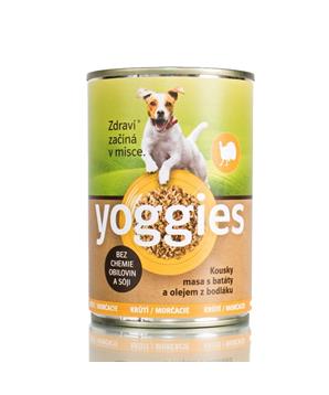Yoggies krůtí konzerva pro psy s batáty a bodlákovým olejem