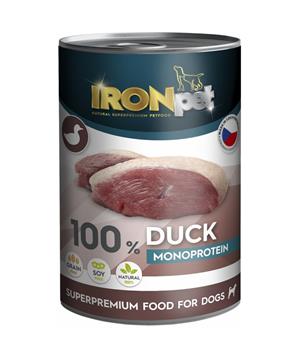 IRONpet Dog Duck (Kachní) 100% Monoprotein, konzerva