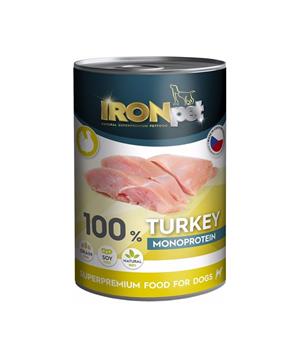 IRONpet Dog Turkey (Krůta) 100% Monoprotein, konzerva