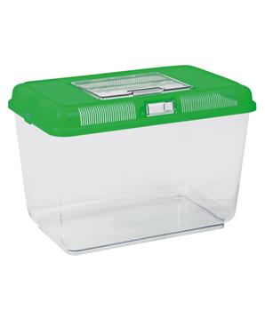 Levně Přepravní a krmící box 38 x 26 x 24 cm 1 ks - černá nebo zelená