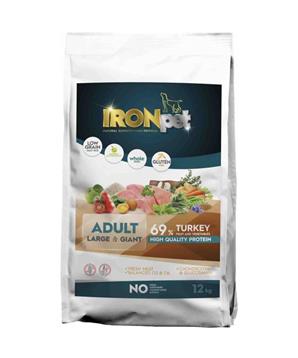 Levně IRONpet Dog Adult Large & Giant Turkey (Krůta) 12 kg
