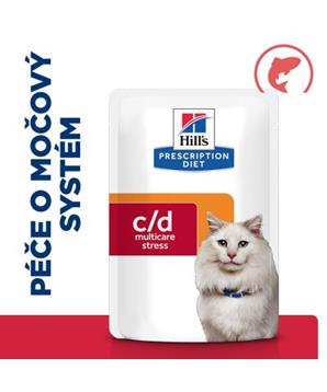 Levně Hill’s Fel. PD C/D Urinary Stress Salmon Kapsa 12x85g
