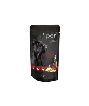 Levně PIPER s hovězími játry a bramborami, kapsička pro psy 150g