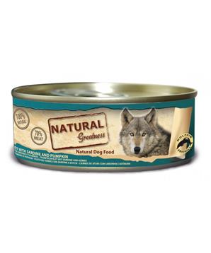 Levně Natural Greatness filet tuňák+krevety, konzerva pro psy 156g