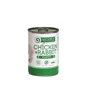 Levně Nature’s Protection Dog konzerva Puppy Kuře&králík 200g