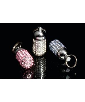 Levně Karlie Adresář s kamínky stříbrný 15x8mm