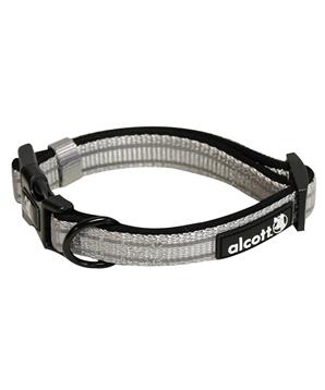 Levně Alcott reflexní obojek pro psy, Adventure, šedý velikost L