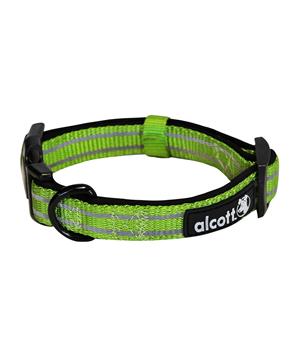 Levně Alcott reflexní obojek pro psy, Adventure, zelený velikost L