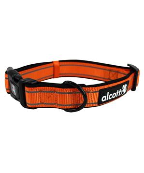 Levně Alcott Reflexní obojek pro psy, oranžový velikost L