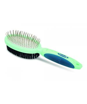 Levně Beeztees Oboustranný kartáč se štětinami a nerezovými hroty 25cm