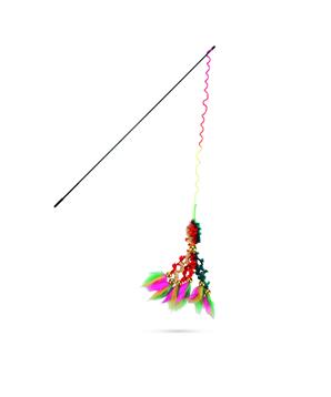 Levně Beeztees Škádlítko pro kočky se sametovými třásnemi a korálky 46cm