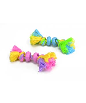 Levně Beeztees Hračka pro psy Flossy lano s gumovými kruhy 16cm