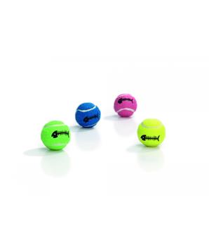 Beeztees Míček s rolničkou a potiskem pro kočky 4cm